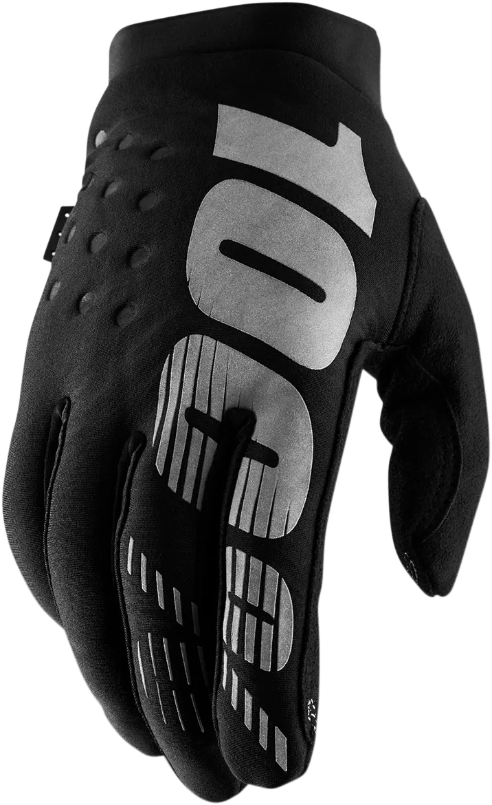 100% Brisker Gloves - Black/Gray - 2XL 10003-00004