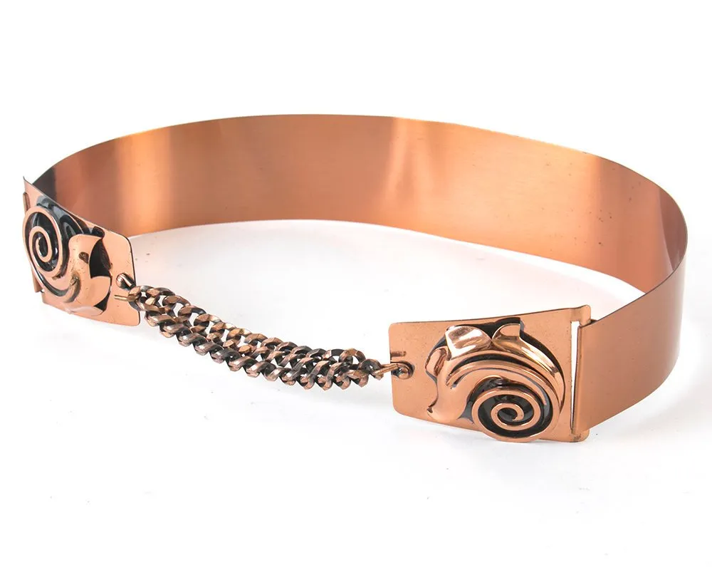 1950s Copper Chain Cinch Belt | small/medium