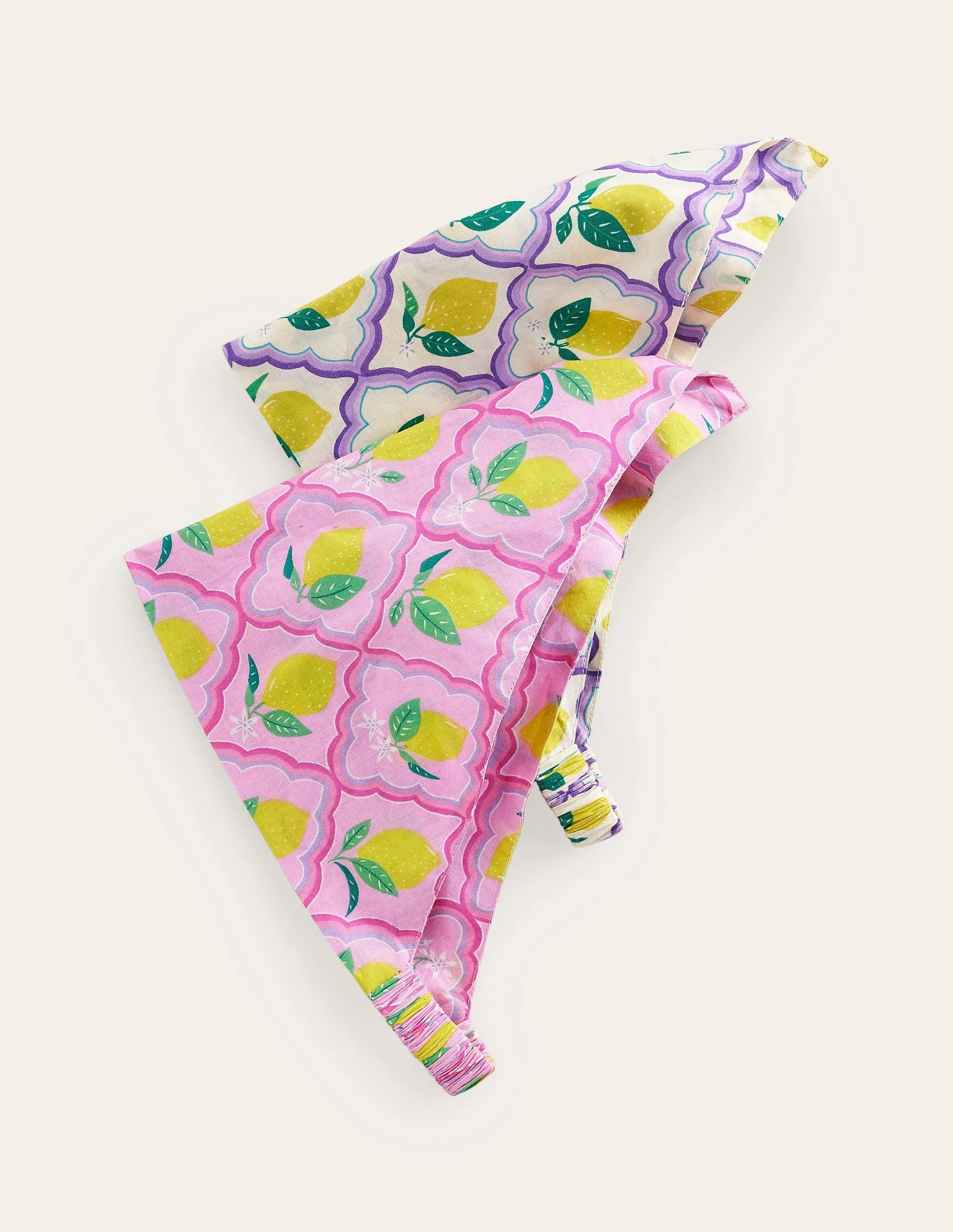 2 Pack Headscarves-Pink Lemon Grove