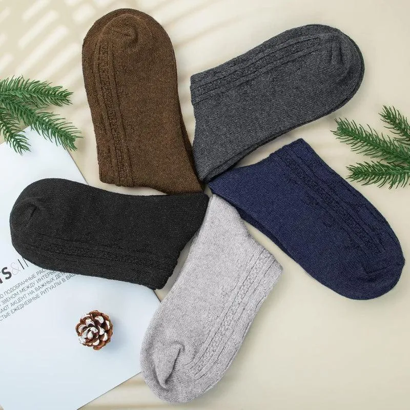 5 Pairs Insulated Wool Blend Socks – Warmth and Style