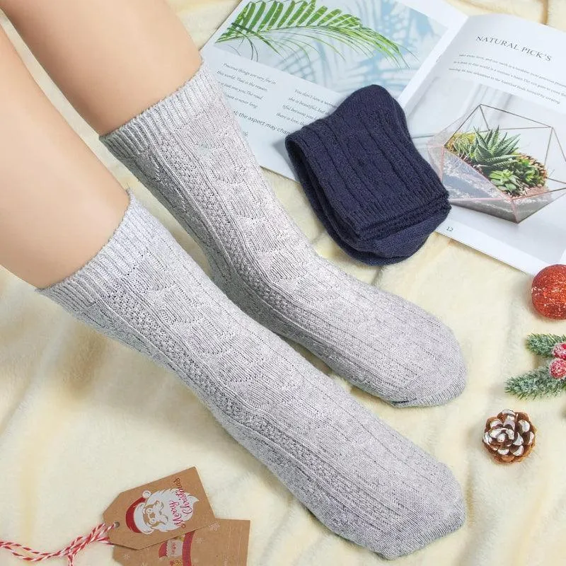 5 Pairs Insulated Wool Blend Socks – Warmth and Style