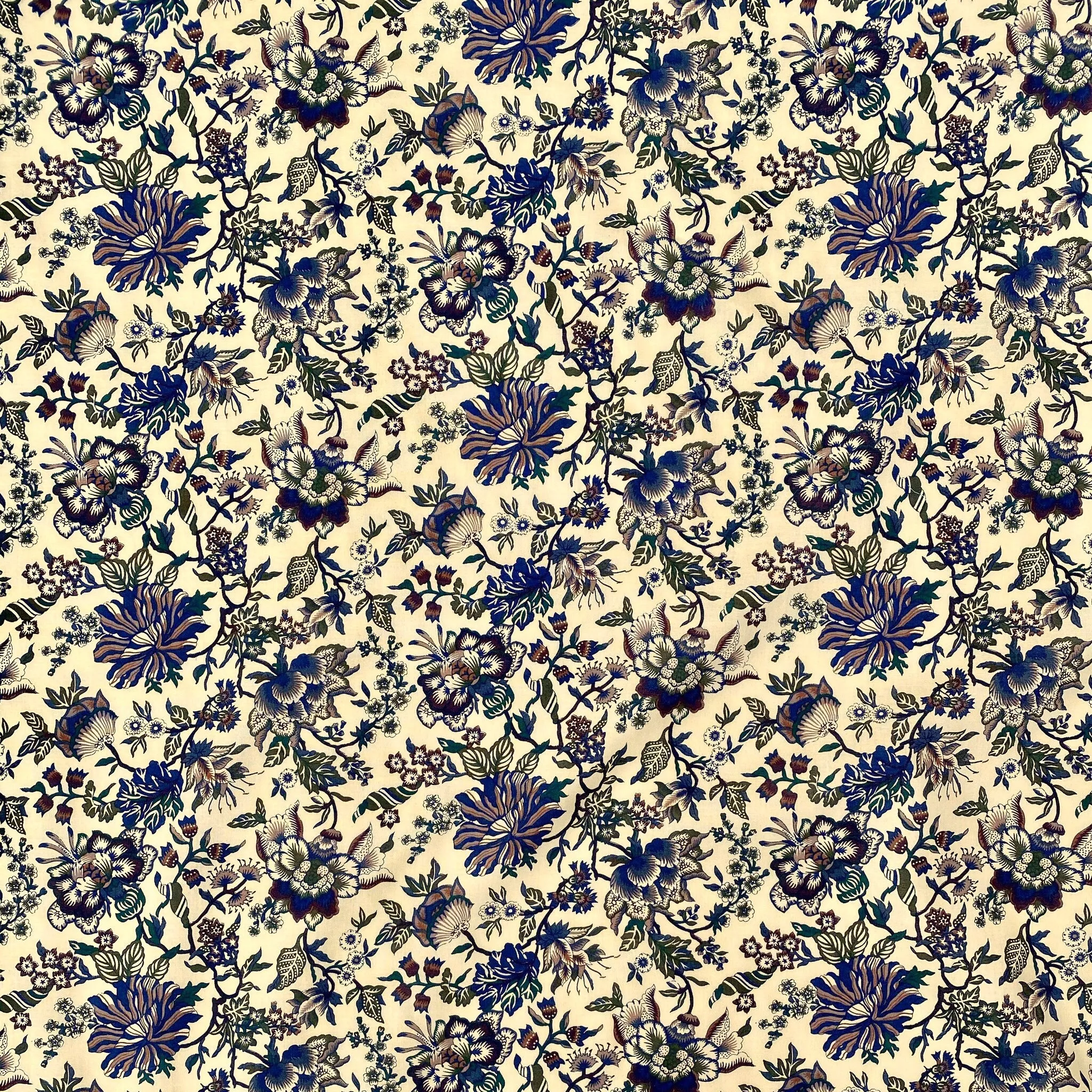 58" LIBERTY Cotton Purple Floral (By the yard)