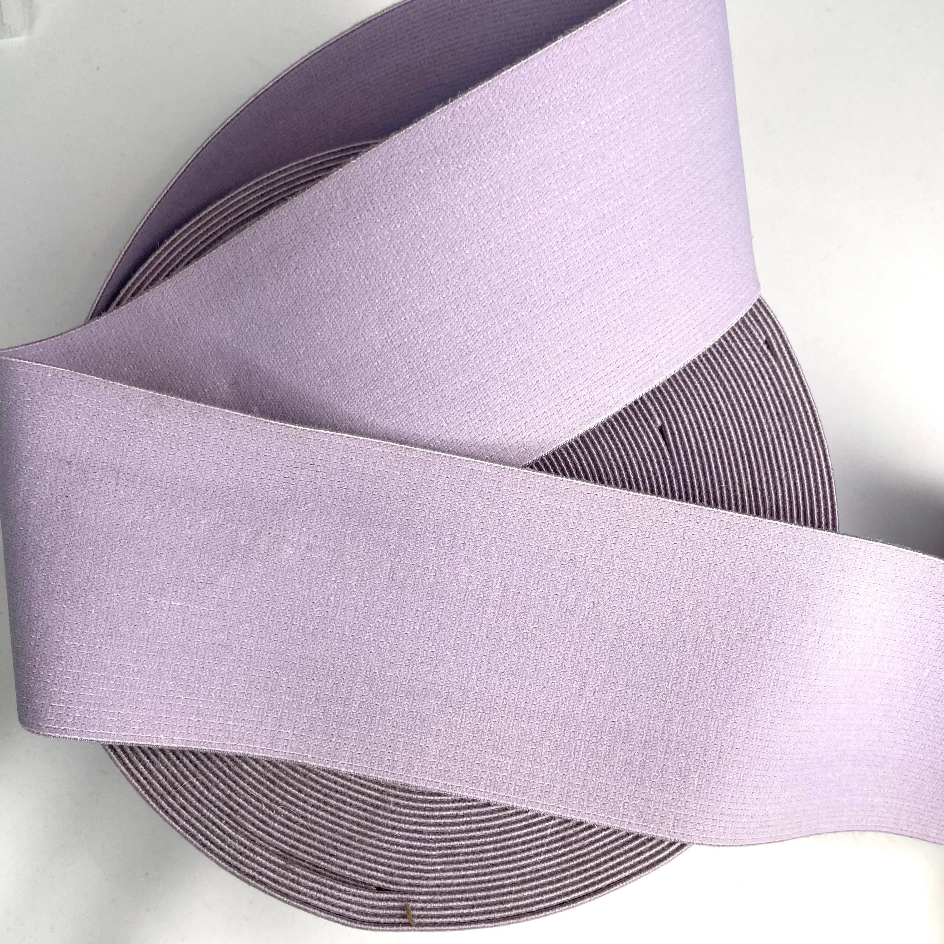 85mm Lilac Heavy Braided Elastic