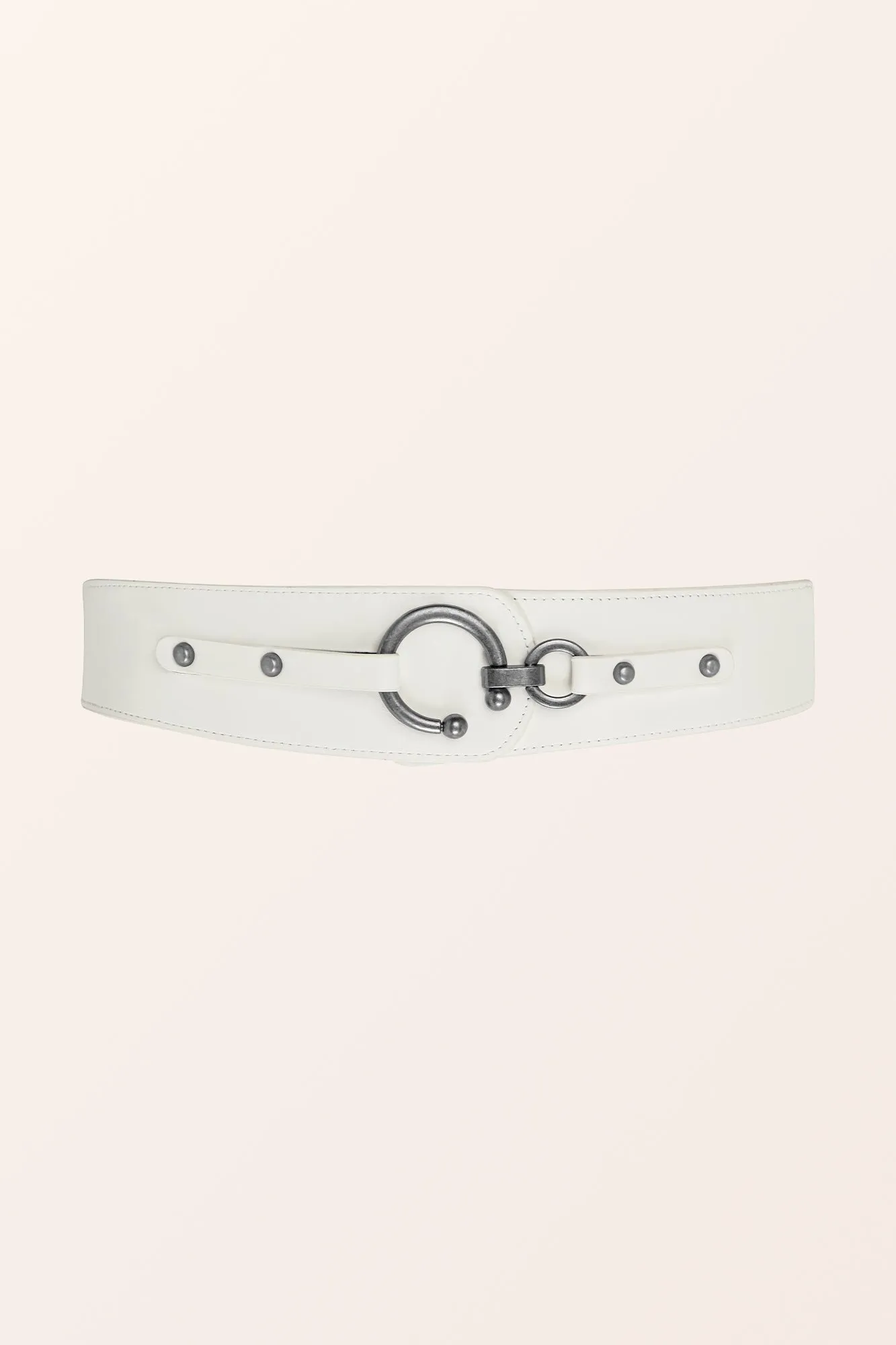 Adjustable Elastic Waist Belt - White