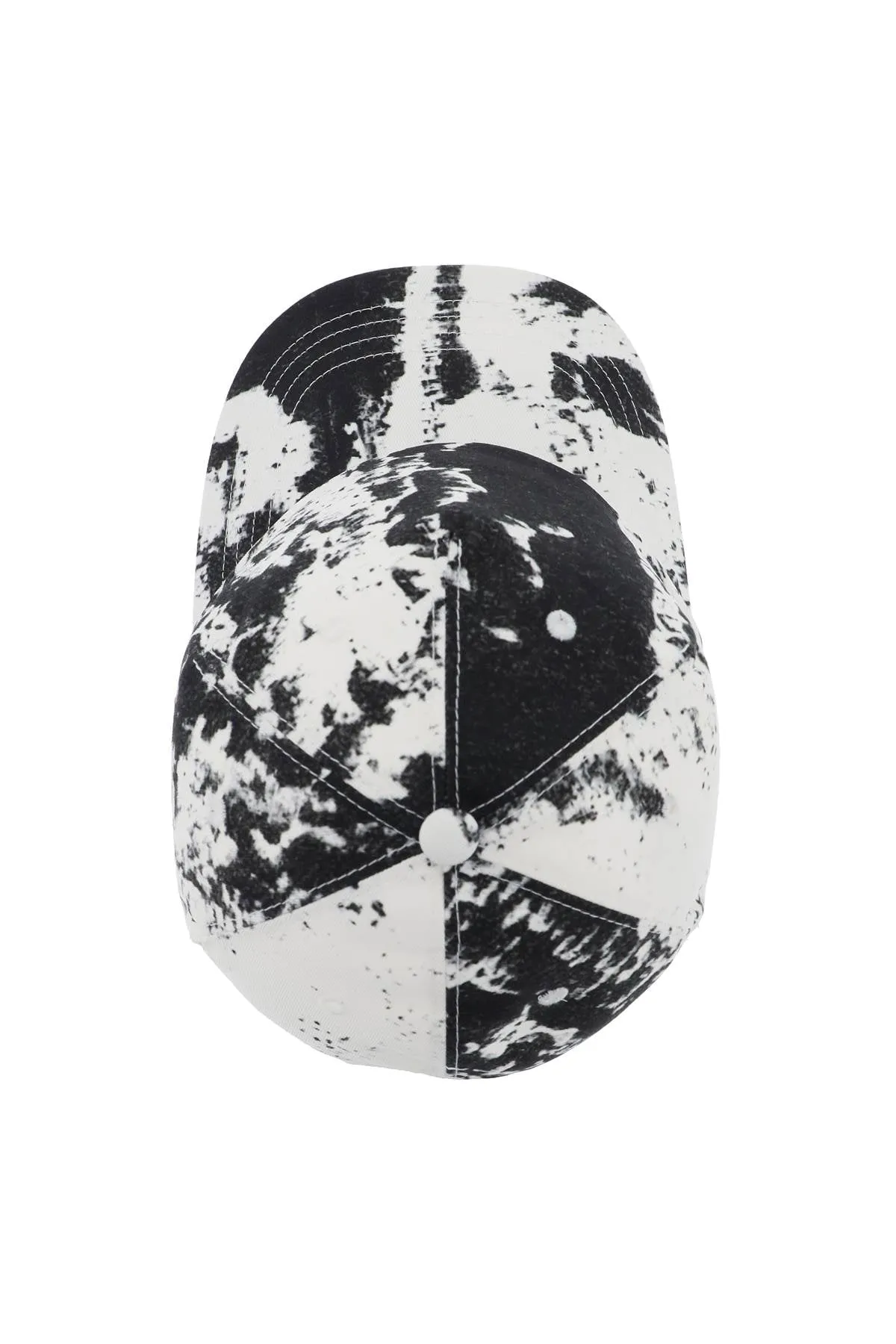 Alexander mcqueen printed baseball cap with logo embroidery