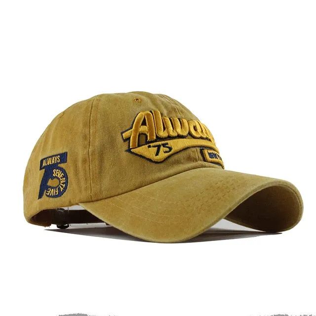 Always 75 Snapback Cotton Baseball Cap