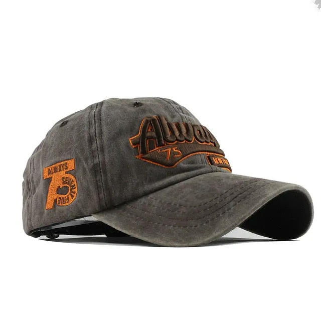 Always 75 Snapback Cotton Baseball Cap