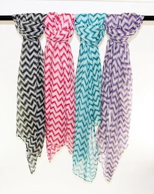 Assorted Zig-Zag Scarves