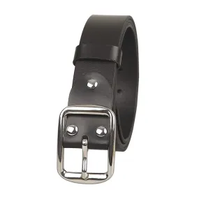 Black Handmade Leather Belts Minimalist Mens Silver Black Leather Belts for Men