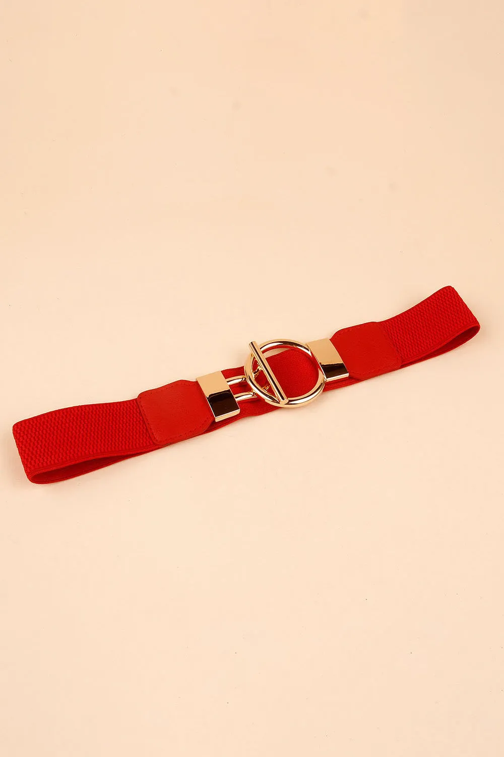 Circle Shape Buckle Zinc Alloy Buckle PU Leather Belt