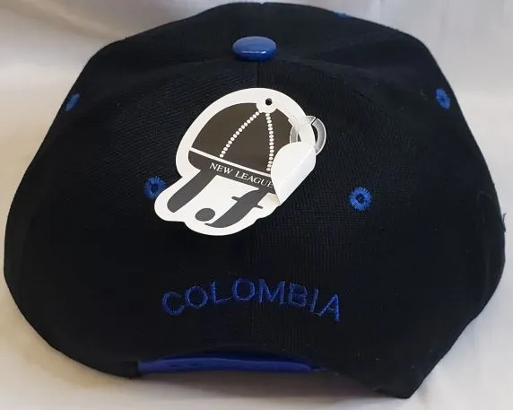 Colombia -- Snapback Baseball Cap -- Black/Royal Blue