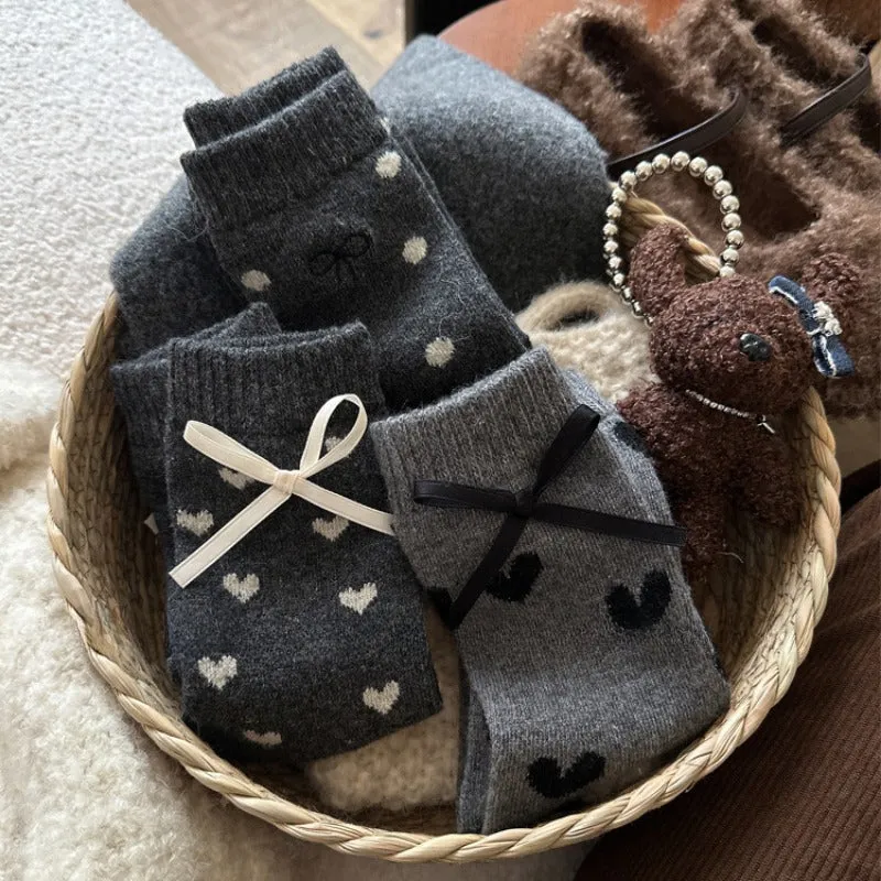 Cozy Heart Warm Woolen Socks