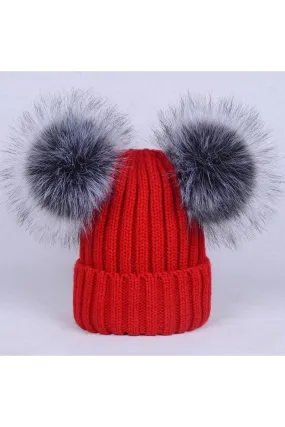 CUTE WINTER BEANIE HATS FOR WOMEN GIRLS WARM KNIT