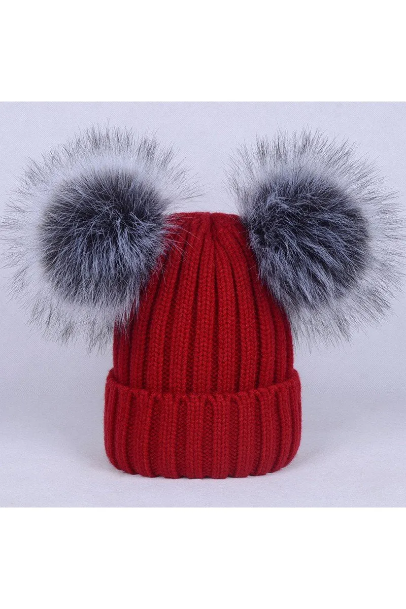 CUTE WINTER BEANIE HATS FOR WOMEN GIRLS WARM KNIT