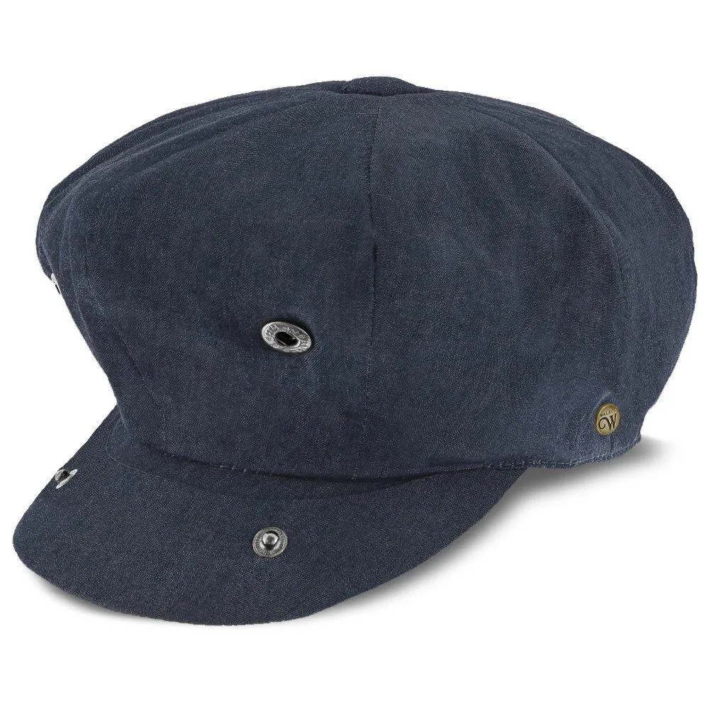 Denim Eight - Walrus Hats Navy Cotton 8 Panel Newsboy Cap