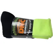 DNC Hi Vis 2 Tone Woolen Socks 3 Pair Pack (S105)