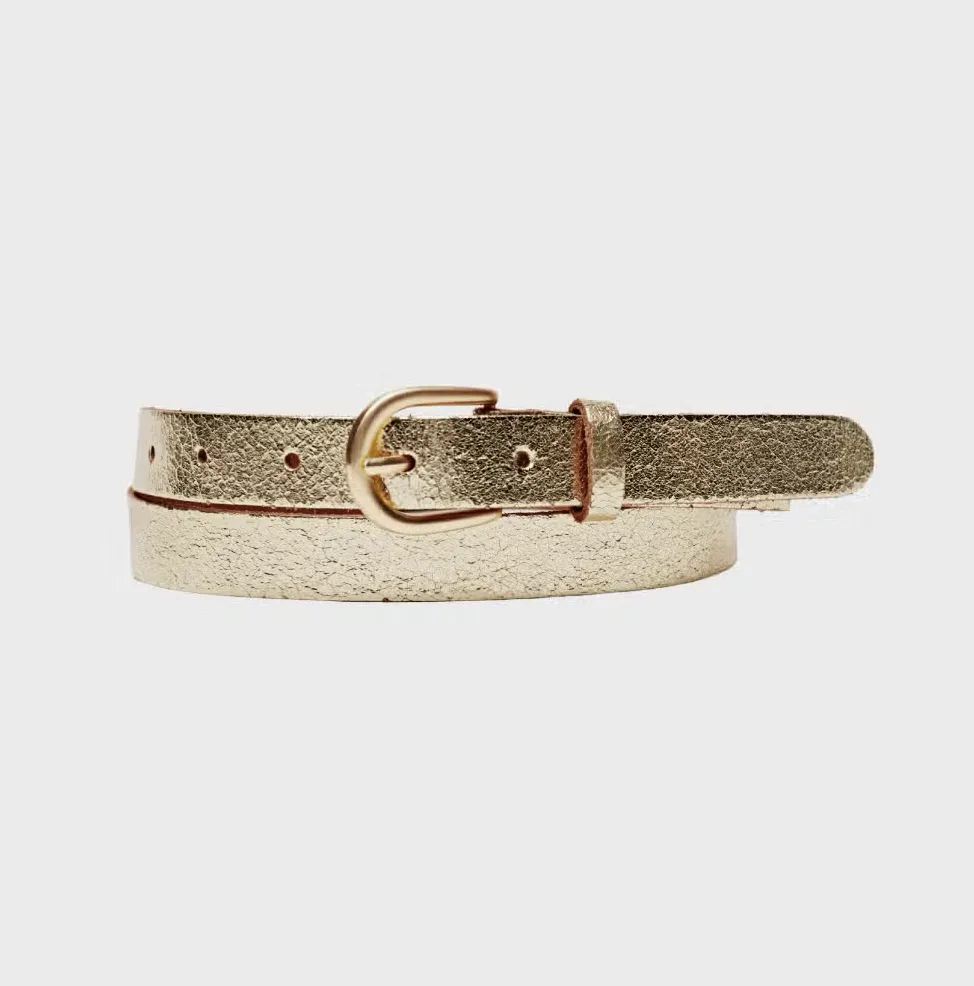 Eva Women'S Metallic Leather Belt