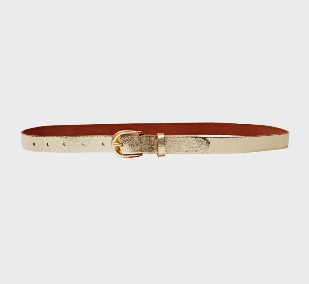 Eva Women'S Metallic Leather Belt