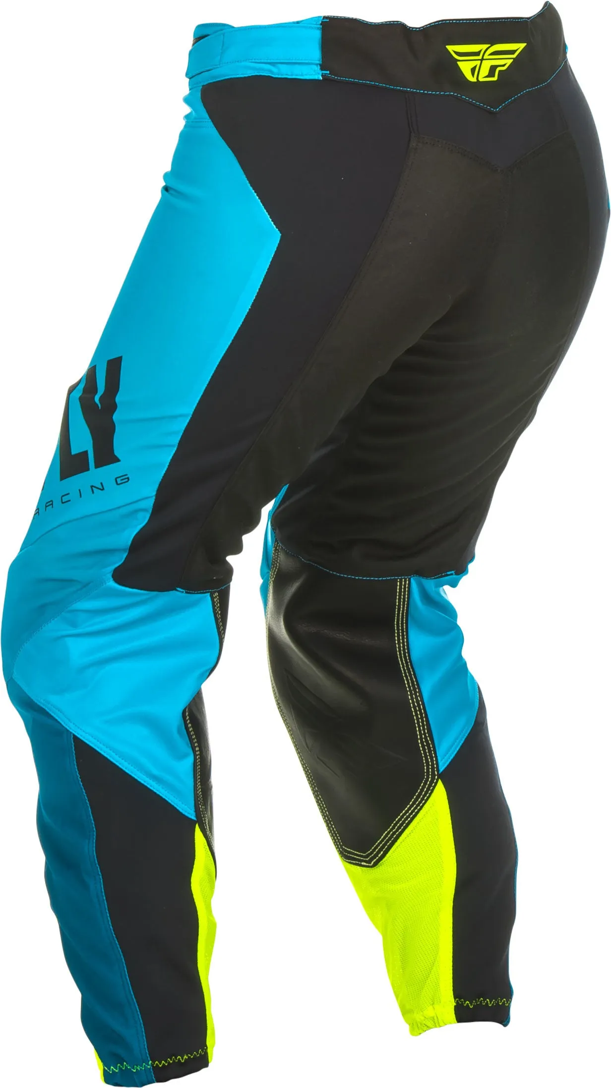 FLY RACING WOMEN'S LITE RACE PANTS BLUE/HI-VIS SZ 03/04 372-63105