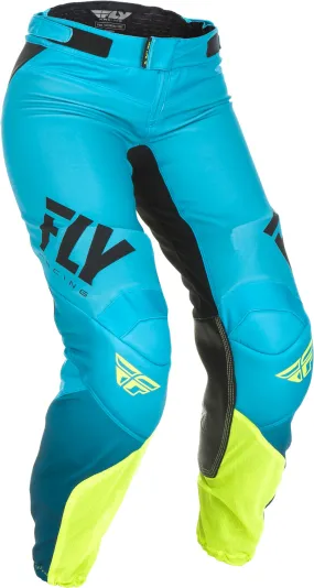 FLY RACING WOMEN'S LITE RACE PANTS BLUE/HI-VIS SZ 03/04 372-63105