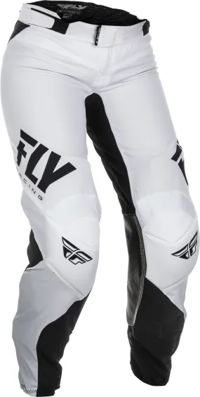 FLY RACING WOMEN'S LITE RACE PANTS WHITE/BLACK SZ 20 191361057854