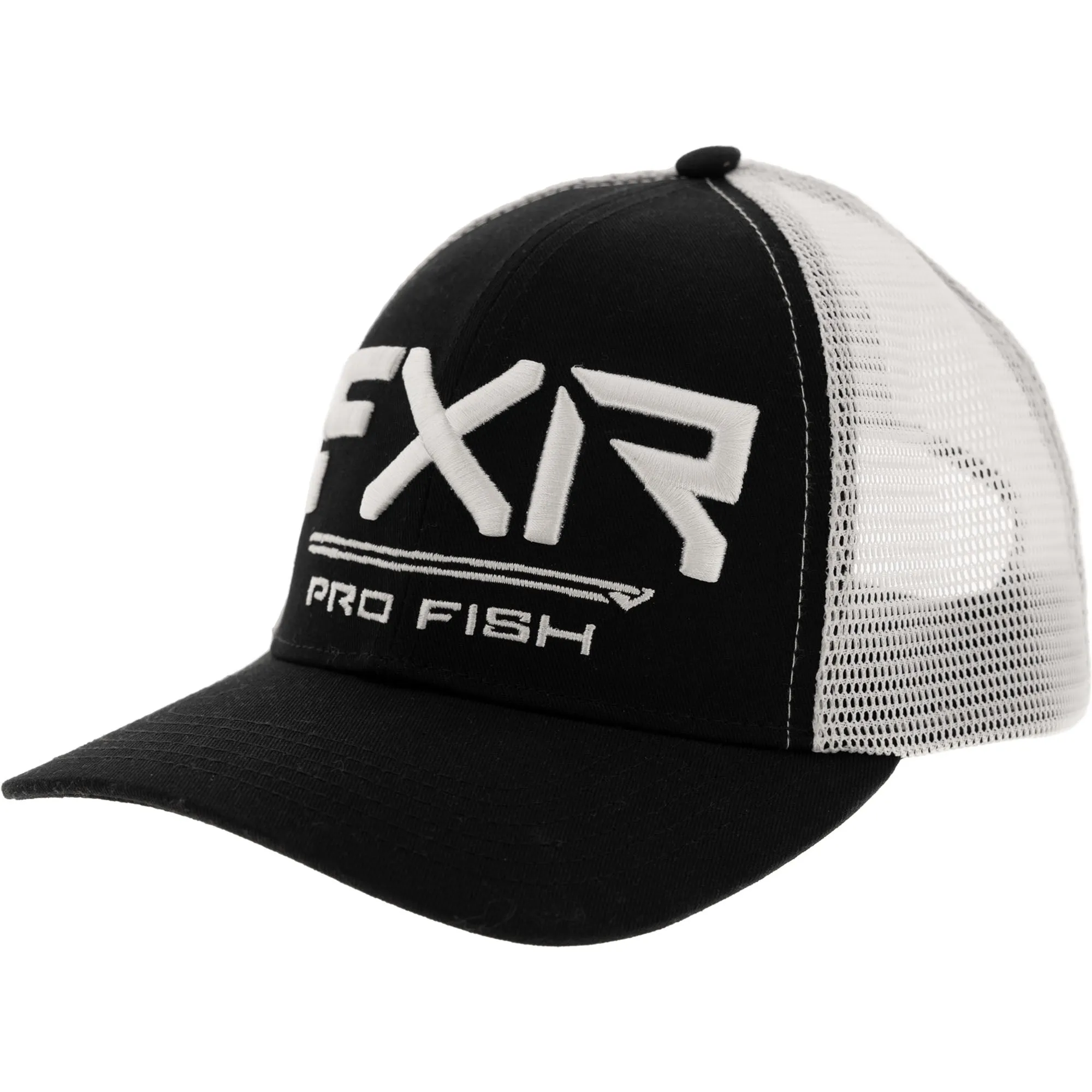 FXR  Pro Fish Hat Cotton Front Nylon Mesh Snap Back Flat Brim Logo