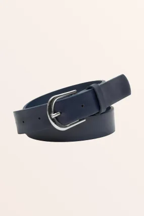 Genuine Leather Jeans Belt - Midnight Blue