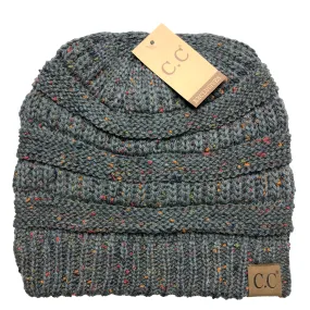 HAT33-Speckled Dark Melange Gray