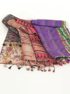 Kantha Silk Sari Scarves