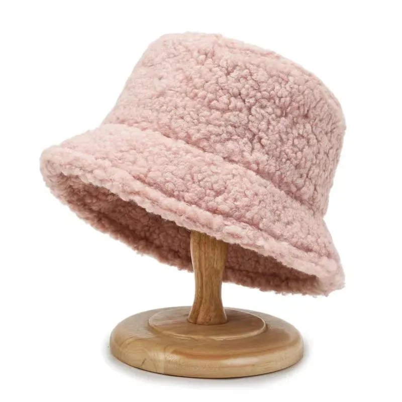 Lambswool Winter Bucket Hats for Adults