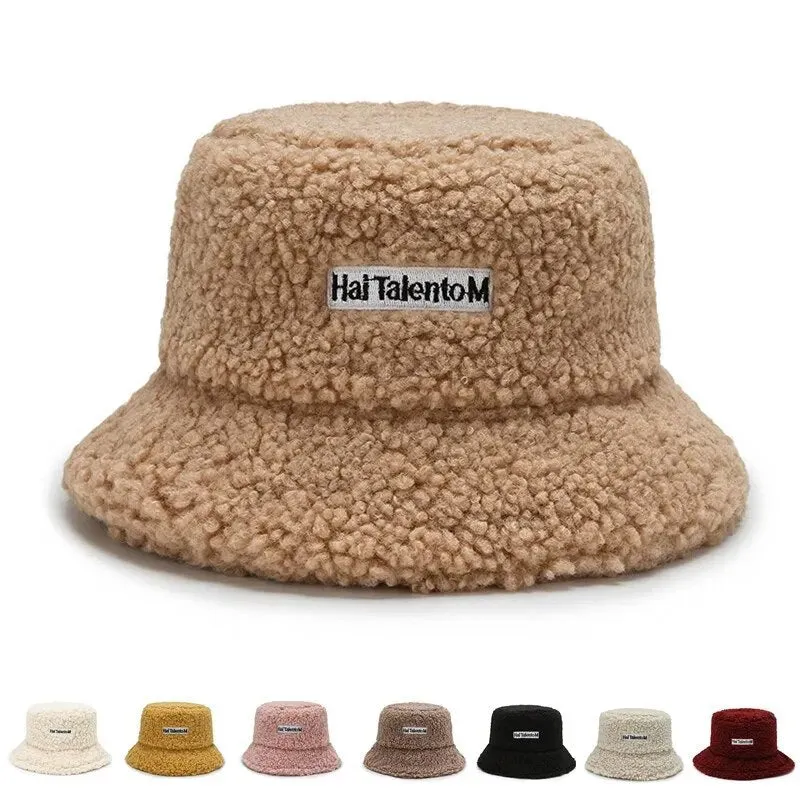 Lambswool Winter Bucket Hats for Adults