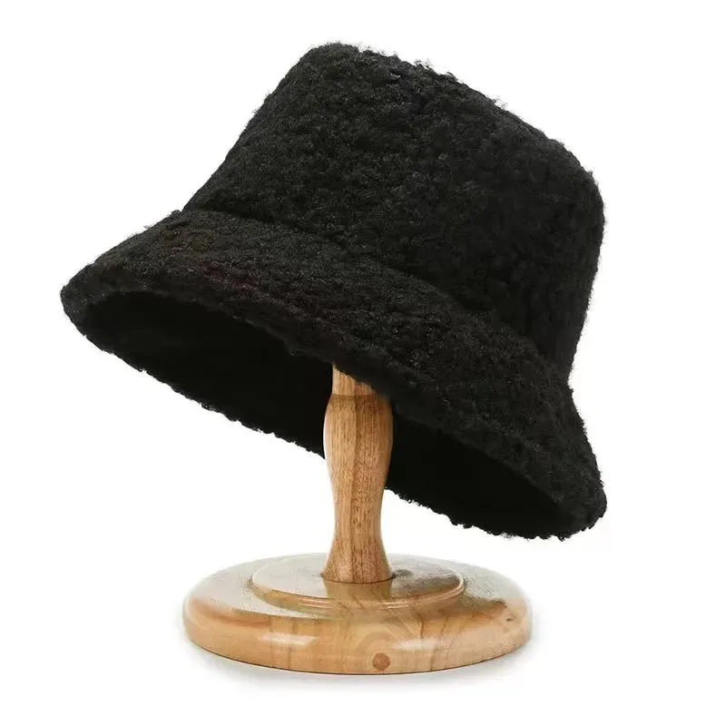 Lambswool Winter Bucket Hats for Adults