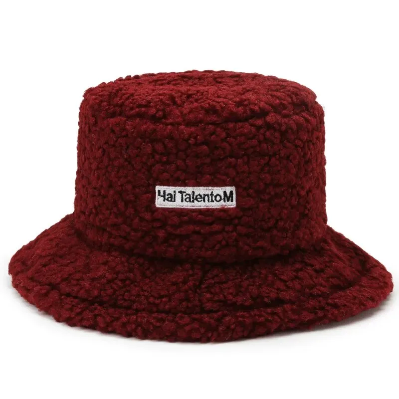 Lambswool Winter Bucket Hats for Adults