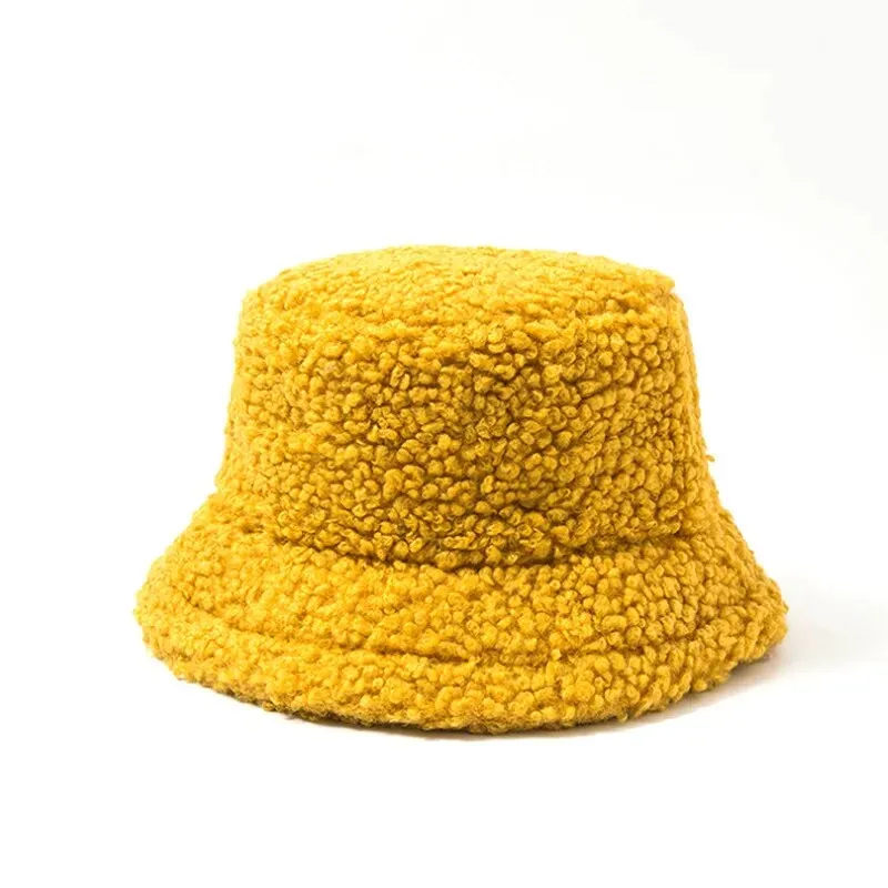 Lambswool Winter Bucket Hats for Adults