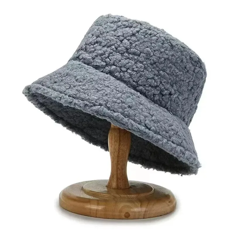 Lambswool Winter Bucket Hats for Adults