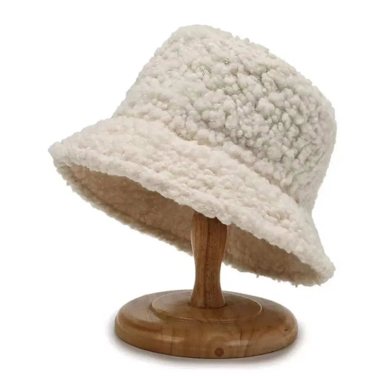 Lambswool Winter Bucket Hats for Adults