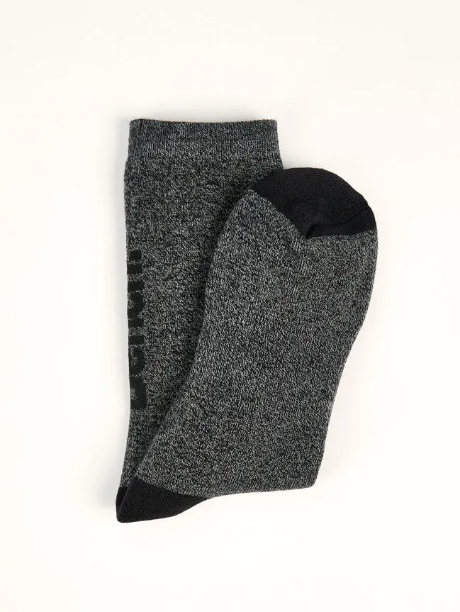 Men's Full Cushion Brushed Thermal Crew Socks (2 Pairs) - Grey