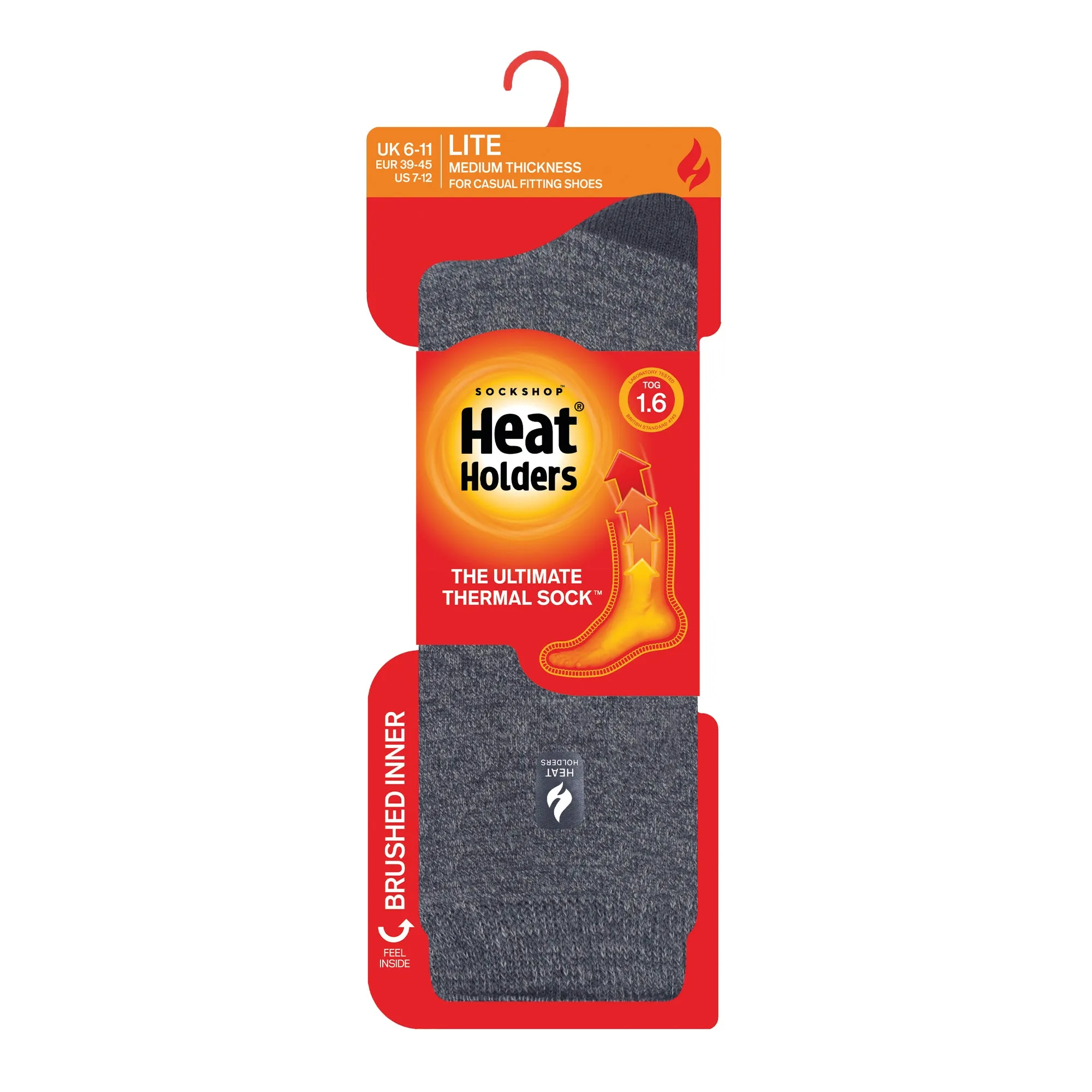 Mens Lite Fieldfare Twist Socks - Charcoal