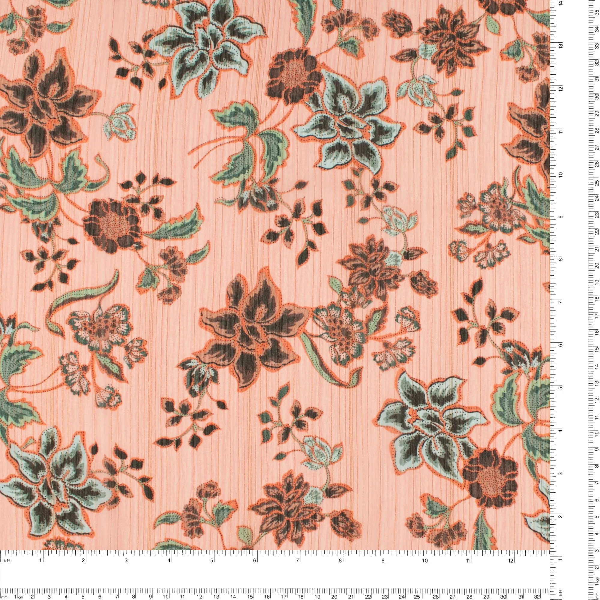 Novelty  Printed Chiffon - 287 - Salmon