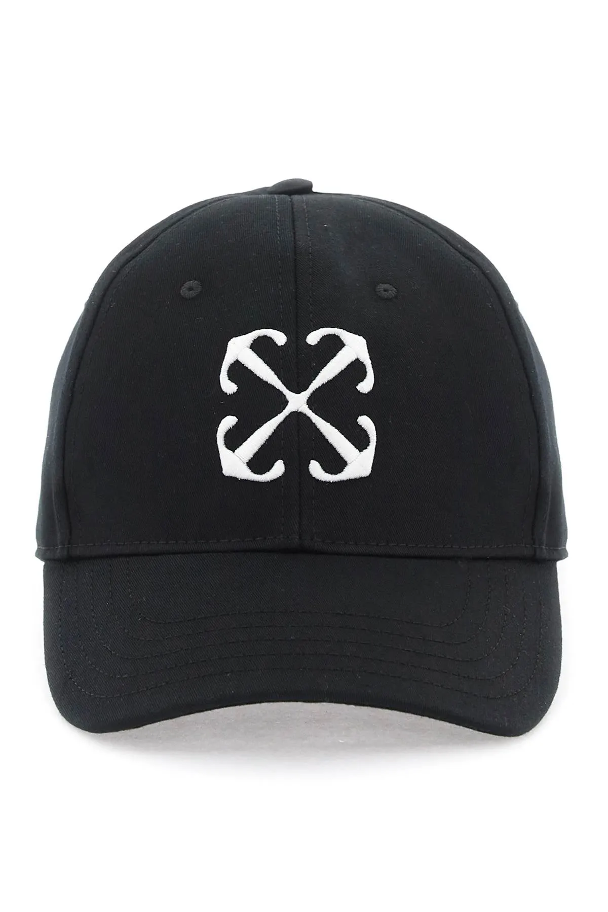 Off-White Baseball Cap With Embroidery