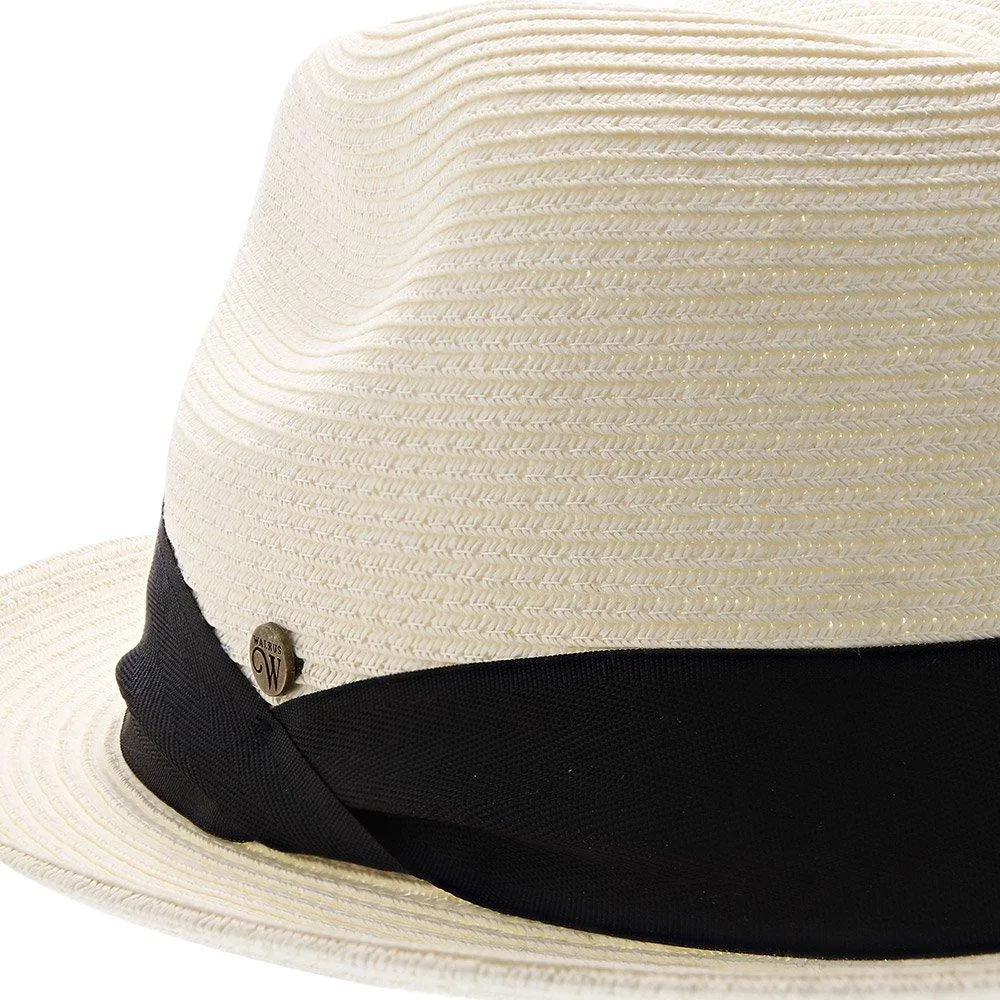 Peninsula - Walrus Hats Paper Braid Straw Fedora Hat w/ Band