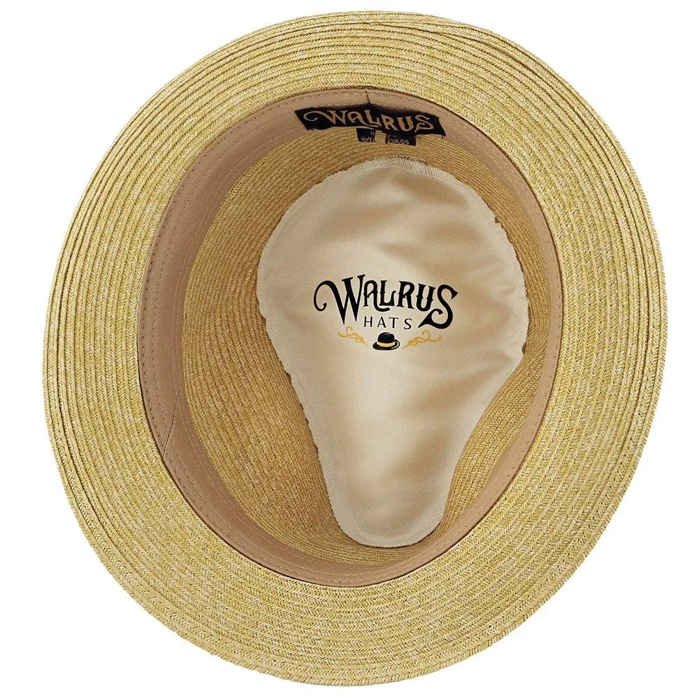 Peninsula - Walrus Hats Paper Braid Straw Fedora Hat w/ Band