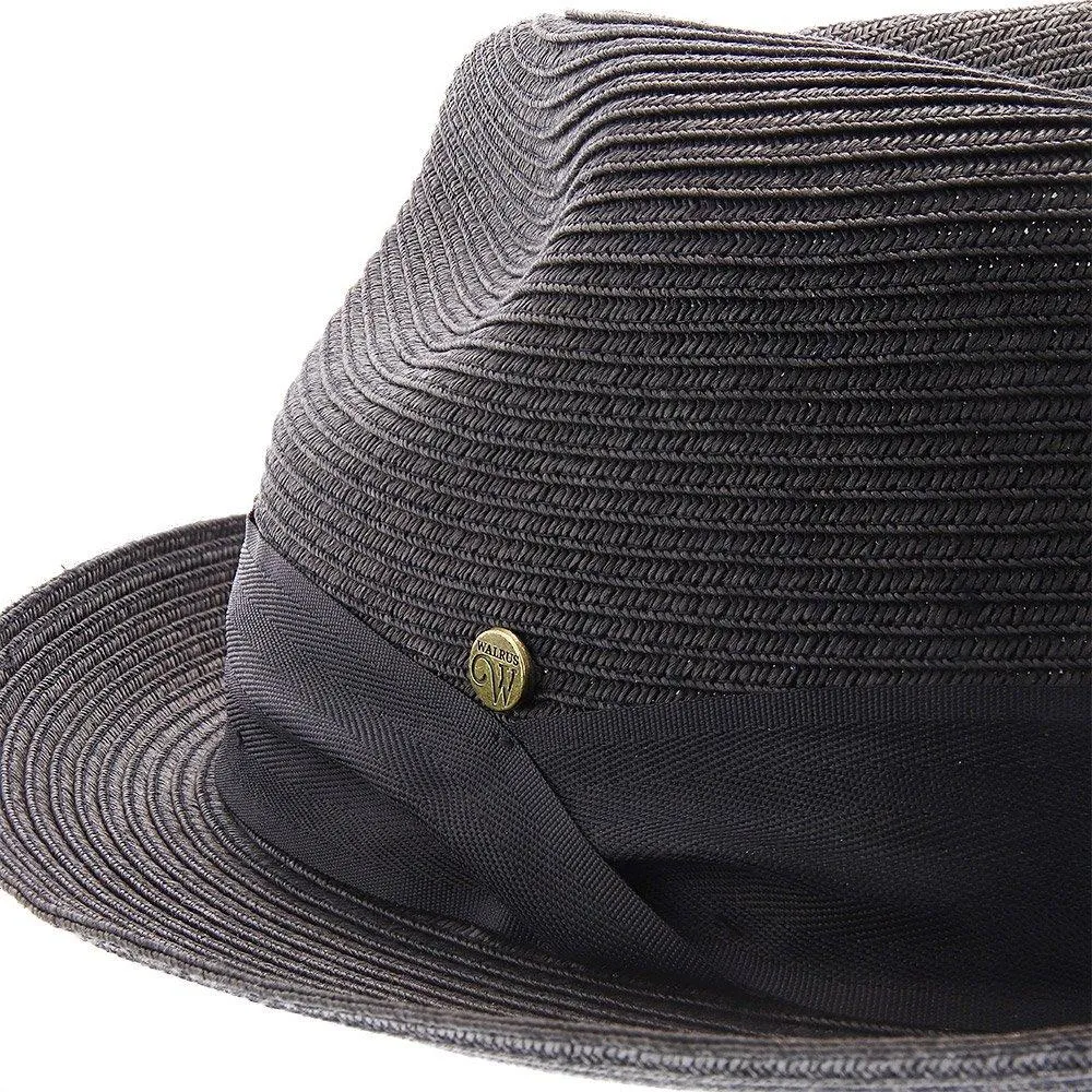 Peninsula - Walrus Hats Paper Braid Straw Fedora Hat w/ Band