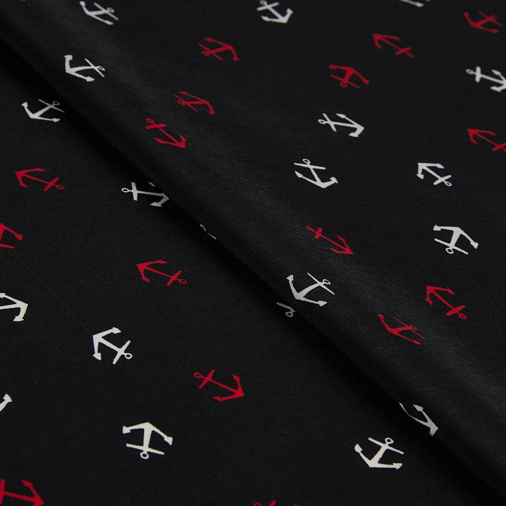 Polyester Anchor Pattern Chiffon Fabric