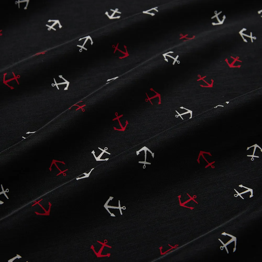 Polyester Anchor Pattern Chiffon Fabric