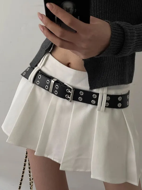 Punk decorative double-hole belt