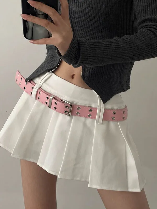 Punk decorative double-hole belt