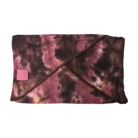 SF-7380 Tie Dye Scarf with C.C Rubber Patch - Brown/Wild Ginger