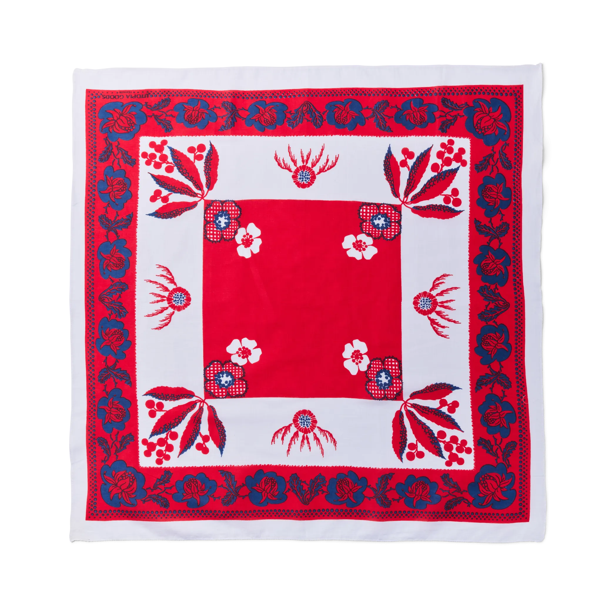 Wattle Red and Blue Cotton Bandana