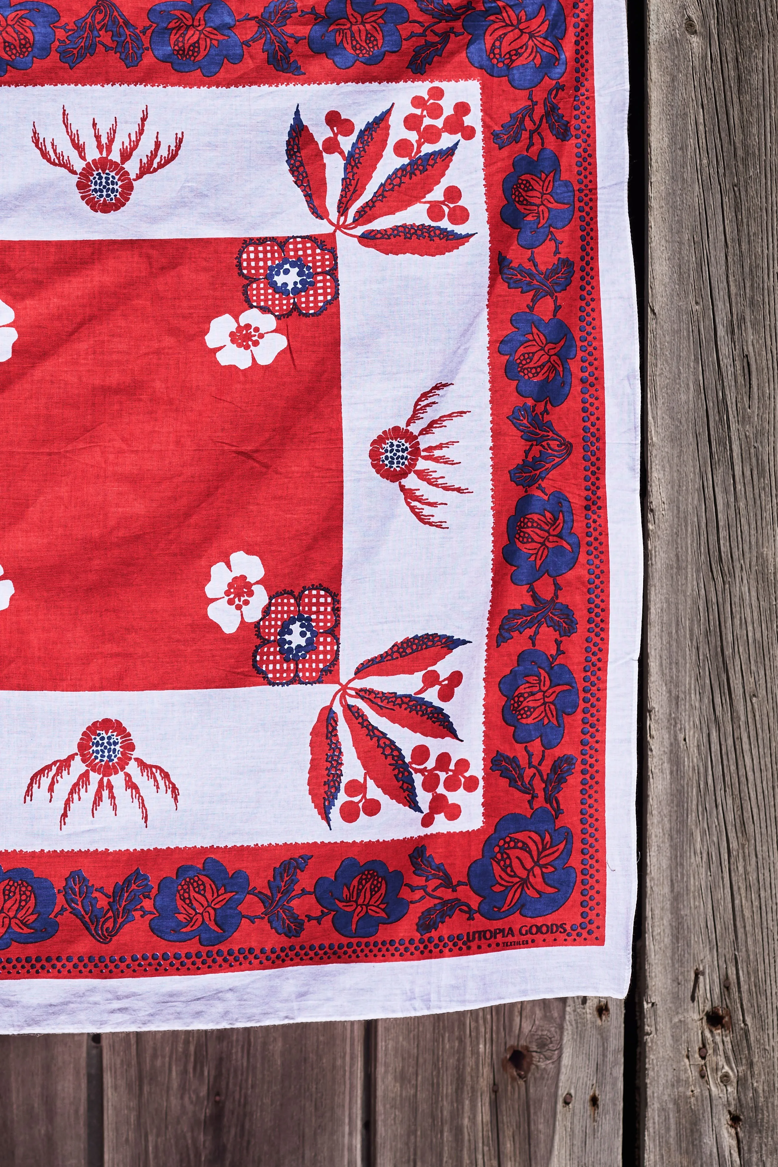 Wattle Red and Blue Cotton Bandana